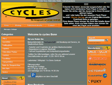 Tablet Screenshot of cycles-bonn.de